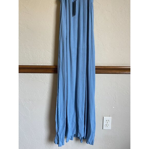 New! Lulus Lost in Paradise Slate Blue Maxi Dress - Picture 9 of 12